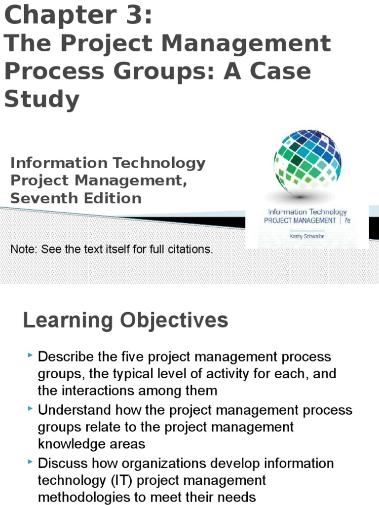 project management process groups case study