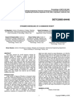 (DETC2005-84446) Dynamics Modeling of A Humanoid Robot