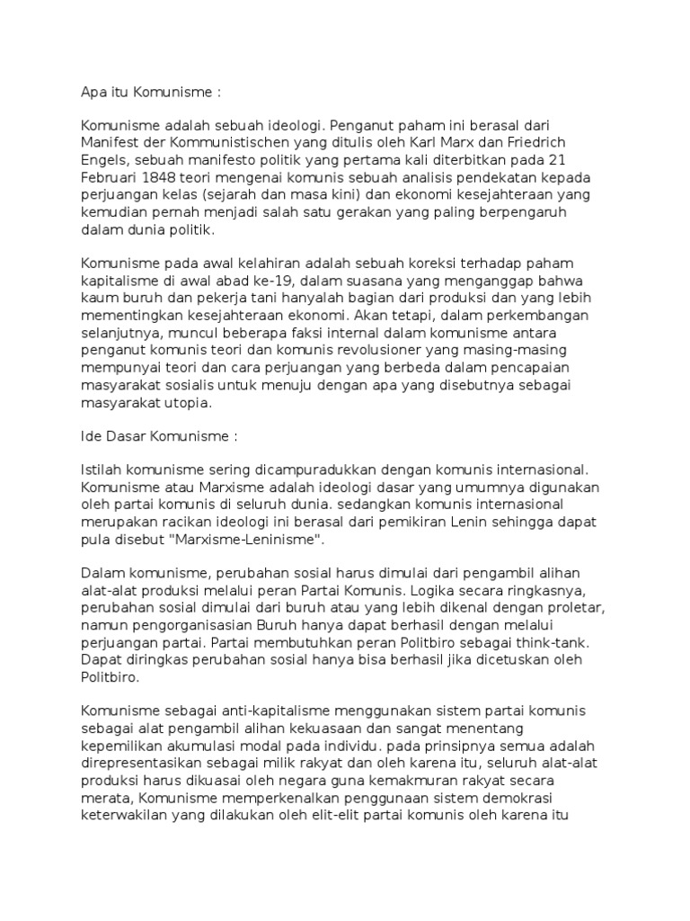 Apa Itu Komunisme Pdf