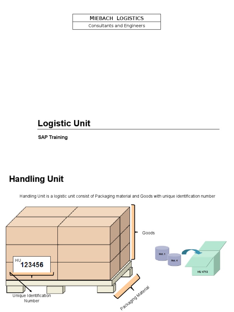 Understanding Handling Units in Logistics | PDF