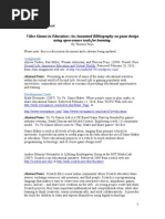Download Annotated Bibliography Games In Education by TT SN27528938 doc pdf