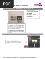 Chip Installation Change Notice and Instructions Lexmark Optra T