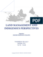 LAND MANAGEMENT AND INDIGENOUS PERSPECTIVES