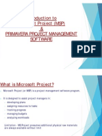 Introduction To MSP & PRIMAVERA