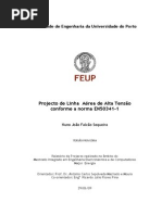 Projecto de Linha Aérea de Alta Tensão conforme a norma EN50341-1