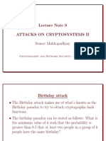 Attacks on cryptosystem