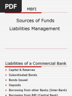 Sources of Funds Liabilities Management