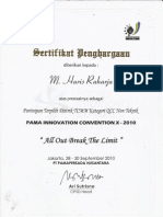 Certificate Quality Circle NT 2 2010