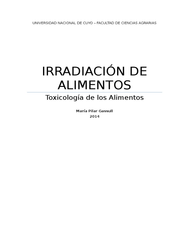 Ejemplos de Irradiación de Alimentos | PDF | Alimentos | Vitamina