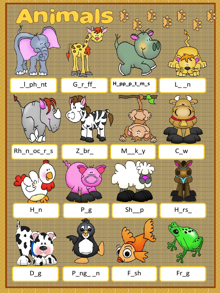 Animals Missing 1 | PDF | Language Arts & Discipline