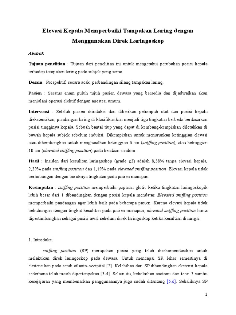 Jurnal Anestesi Abstrak Pdf