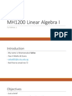 MH1200 Linear Algebra I: Tutorial 1