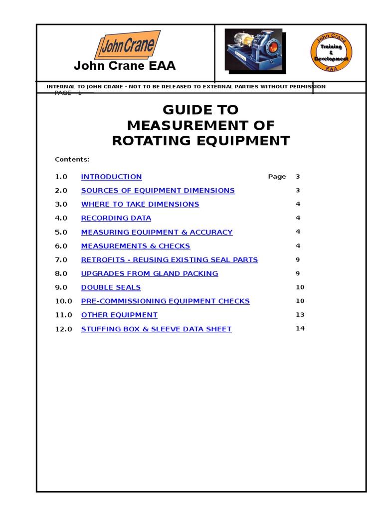 Rotating Equipment Measurement Guide | PDF | Bearing (Mechanical) | Pump