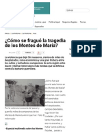 ¿Cómo Se Fraguó La Tragedia de Los Montes de María