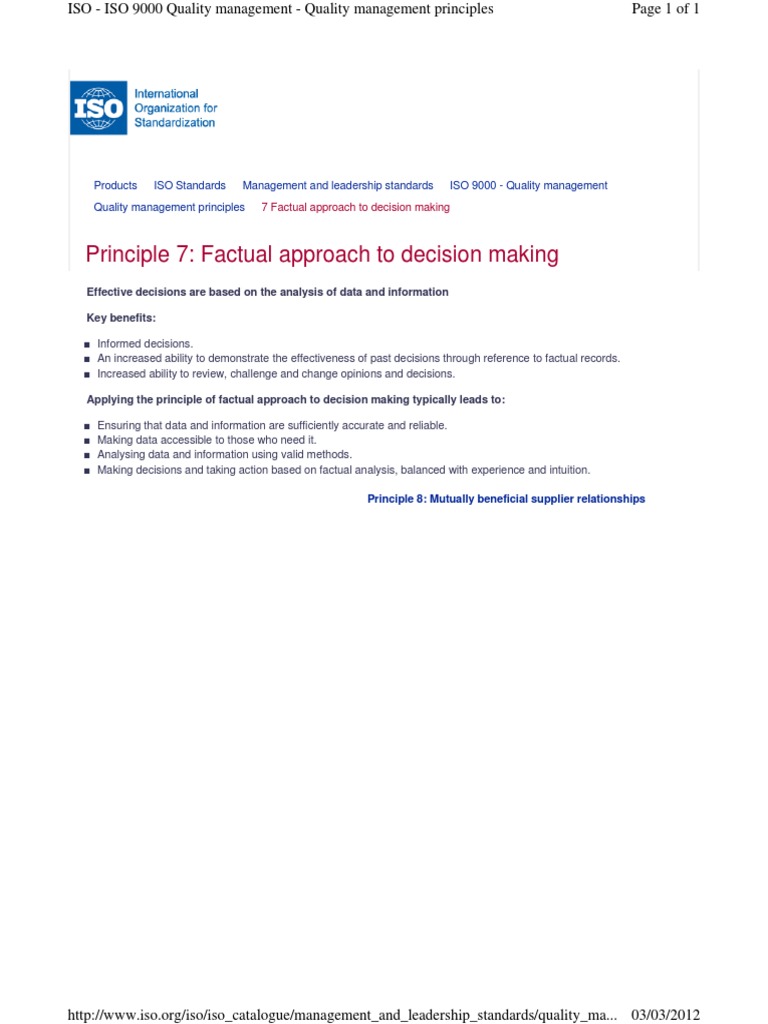 Factual Approach in Decision Making | PDF | Business