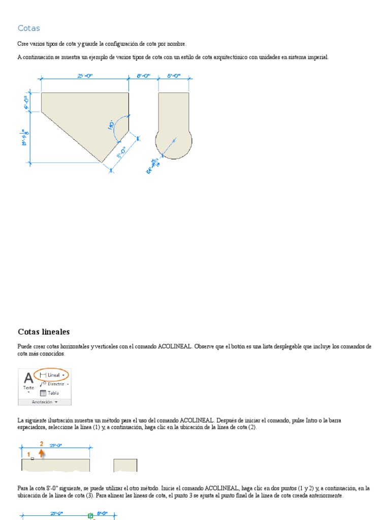 Tipos y Estilos de Cotas en CAD | PDF | Point and Click | Áreas de ...