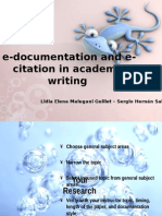e Documentation and Citation in academic writing