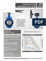 Cast Iron A126 Cast Steel A216 WCB 200 Psig: Wafer Type Butterfly Valve