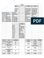 7B Schedule Monday Tuesday Thursday Friday: Room Number