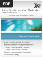 Evaluation strategies and synchronization