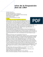 A Los 40 Años de La Proposición de Octubre de 1967