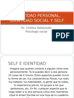 Clase Vi Identidad Personal, Identidad Social y Self