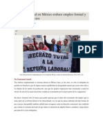 Reforma Laboral en México Reduce Empleo Formal y Elimina Beneficios