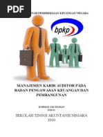 Download MANAJEMEN KARIR AUDITOR PADA  BADAN PENGAWASAN KEUANGAN DAN  PEMBANGUNAN by Rohmad Adi Siaman SN275394399 doc pdf