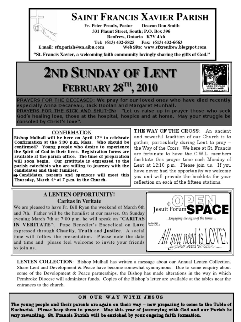 Saint Francis Xavier Parish PDF Lent Mass (Liturgy)
