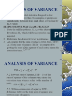 Guide to Analysis of Variance (ANOVA