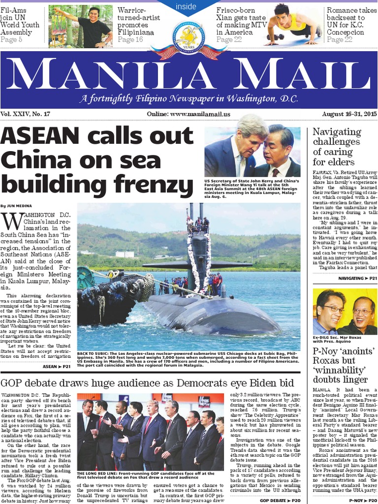Manila Mail (August 16-31, 2015) PDF Illegal Immigration To The United States Emigration, Immigration, and Refugees