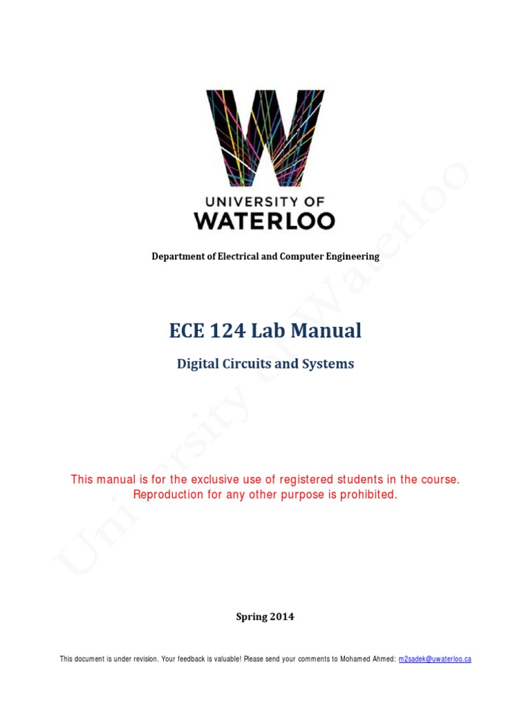 ECE 124 Lab Manual Spring 2014 | PDF | Field Programmable Gate Array ...