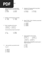 Soalan Matematik Tahun 1 KSSR