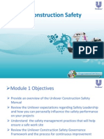 Unilever Construction Safety Module 1 Overview
