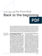 Managing the Front-End- Back to the Beginning