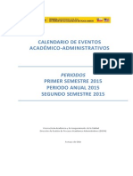 Calendario de Eventos Academico - Administrativos 2015 - Temuco