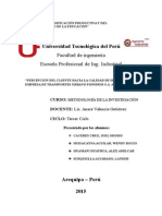 "Percepción Del Cliente Hacia La Calidad de Servicio en La Empresa de Transportes Urbano Pioneros S.A. Arequipa 2015