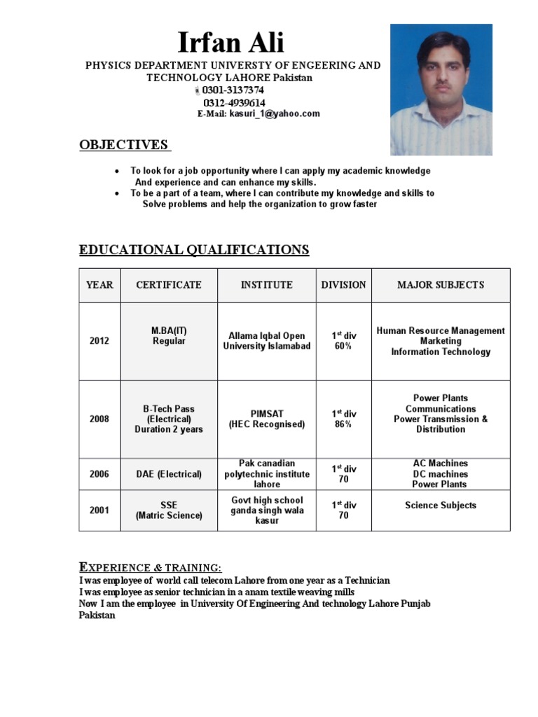 Irfan Ali: Objectives | PDF | Career & Growth | Computers