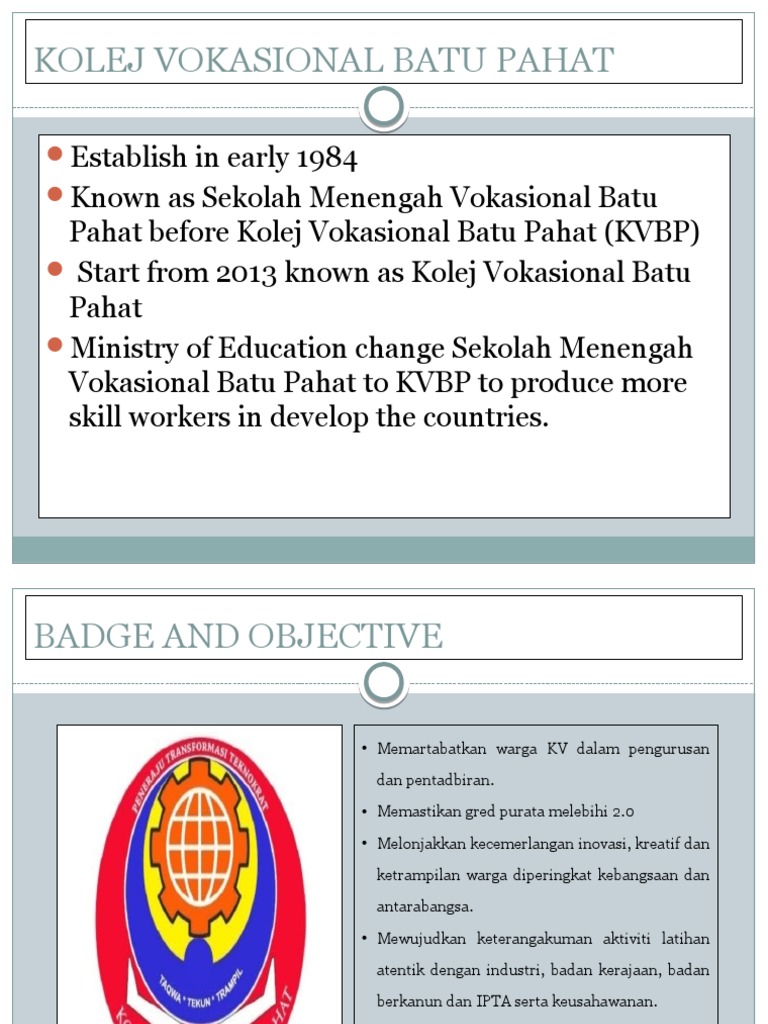 Kolej Vokasional Batu Pahat Pdf