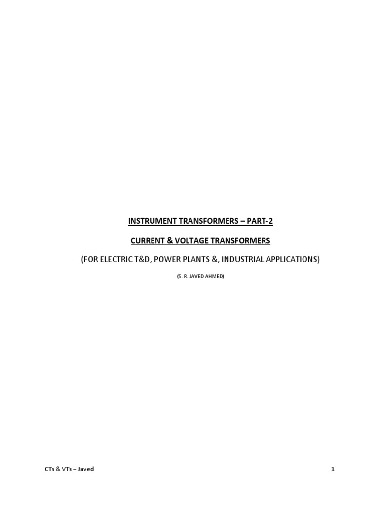 Instrument Transformers Overview | PDF | Transformer | Electrical Equipment
