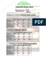 Formulas de Tintas Para Impresora