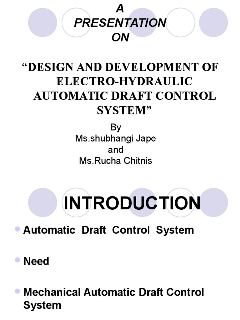 Automatic Draft Control System | PDF
