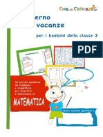 Quaderno Matematica III Elementare