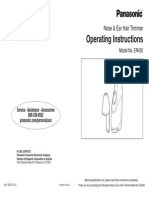 Panasonic ER430K Instruction Manual