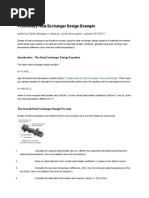 Preliminary Heat Exchanger Design Example