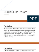 Curriculum Design August 12