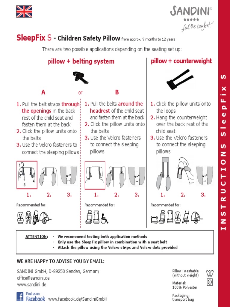 Child Seat Safety Pillow Guide | PDF