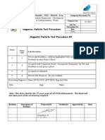 Magnetic Particle Test Procedure Magnetic Particle Test Procedure MT