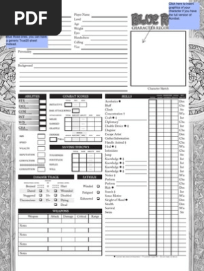Character Sheet