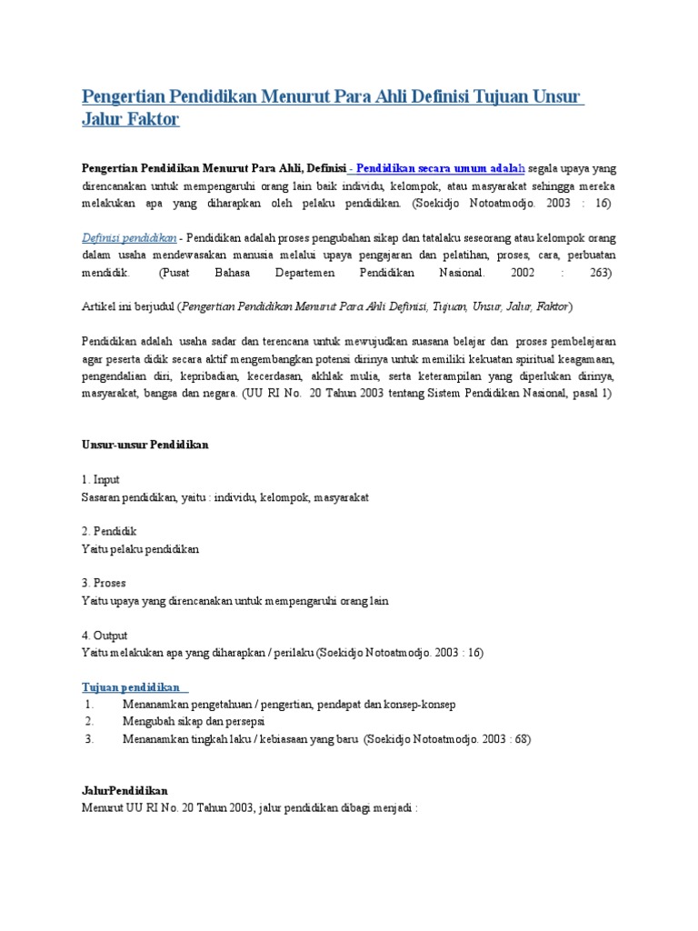 Nota Pengertian Pendidikan Pdf